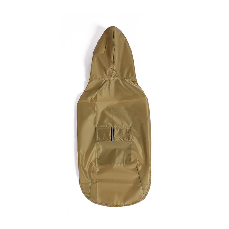 KFX-0533437 Reflective Windproof Hooded Raincoat for Large Dogs in Multiple Colors