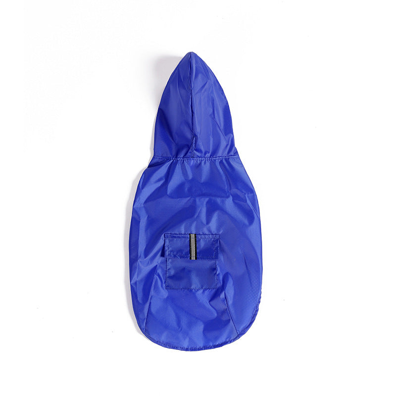 KFX-0533437 Reflective Windproof Hooded Raincoat for Large Dogs in Multiple Colors