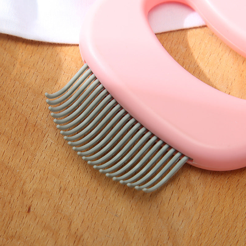 KFX-0536637 Cat Massage Comb for Long and Short-Haired Cats - ABS Material, 10x9 cm, Available in Blue, Green, Pink