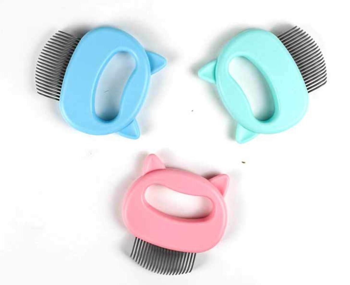 KFX-0536637 Cat Massage Comb for Long and Short-Haired Cats - ABS Material, 10x9 cm, Available in Blue, Green, Pink