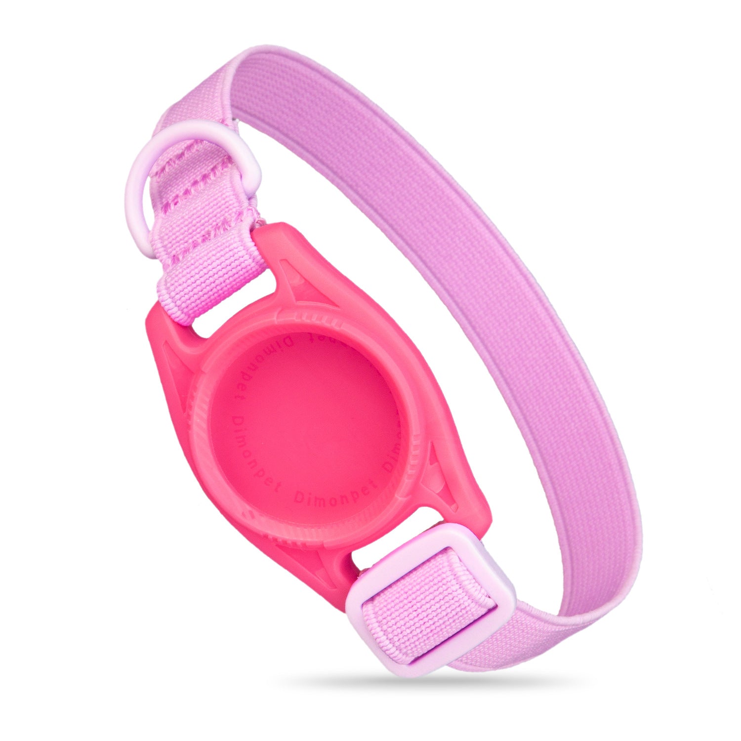 KFX-0537021 Anti-Loss Alarm Pet Collar - Casual Monochrome Design in Blue, Pink, or Black, 20cm-30cm Adjustable Polyester