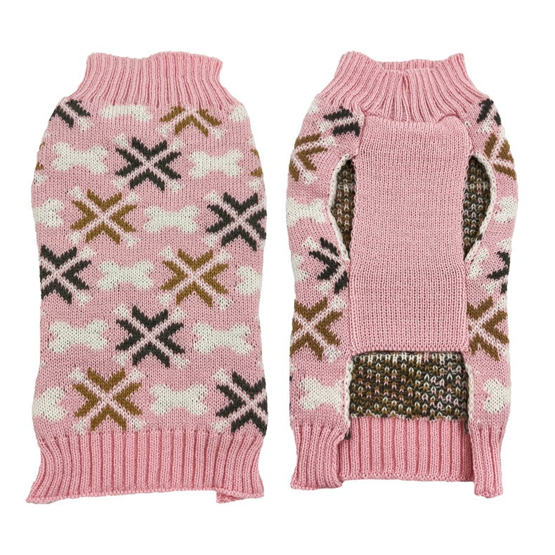 KFX-0538813 Retro Japanese and South Korean Style Pet Sweater and Scarf Hat Set