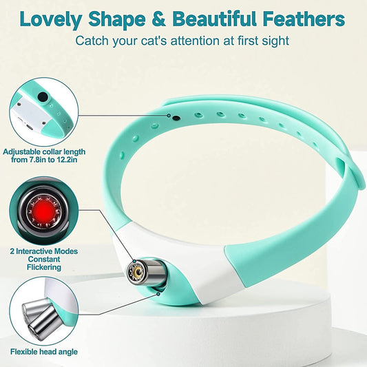 KFX-0542781 Black TPU Laser Toy Collar for Cats with Charging Cable