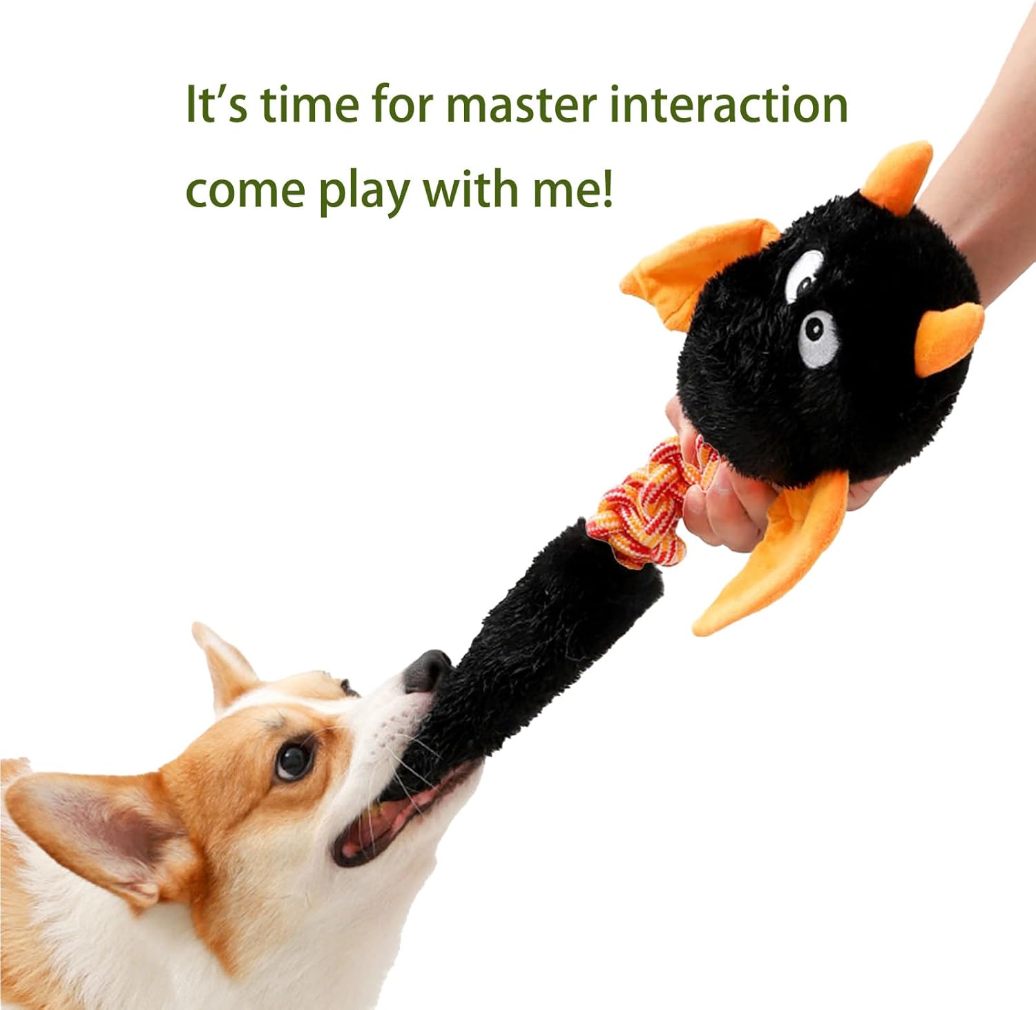 KFX-0544061 Plush Squeaky Dog and Cat Toy for Large and Small Pets, Interactive and Chew Resistant, Machine Washable