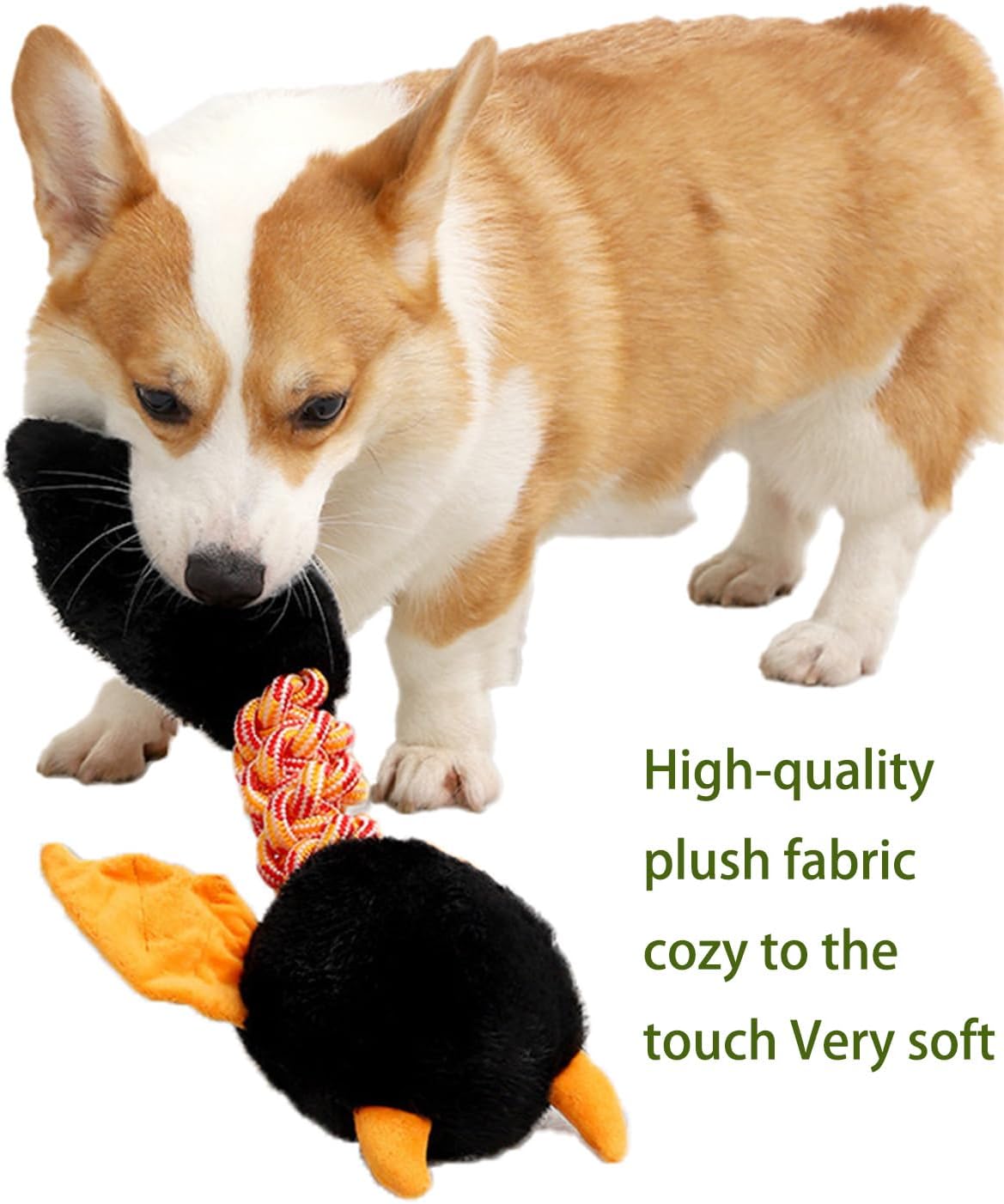 KFX-0544061 Plush Squeaky Dog and Cat Toy for Large and Small Pets, Interactive and Chew Resistant, Machine Washable