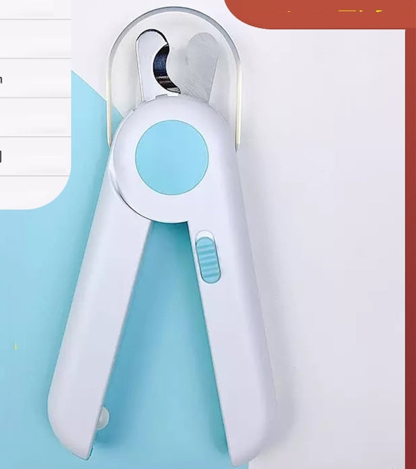 KFX-0544573 Bright LED Light Cat Nail Clippers with Wide Blade for Safe Nail Trimming