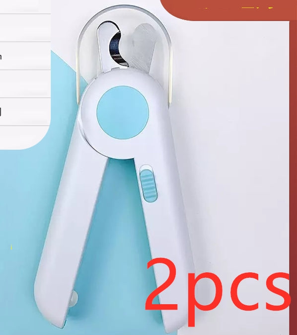KFX-0544573 Bright LED Light Cat Nail Clippers with Wide Blade for Safe Nail Trimming