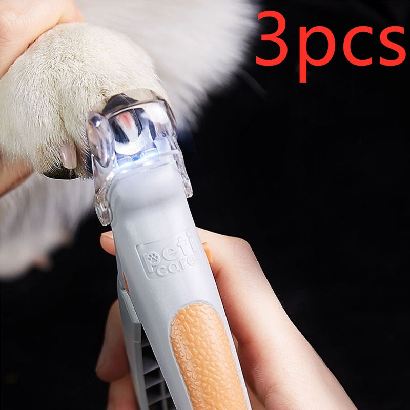 KFX-0544573 Bright LED Light Cat Nail Clippers with Wide Blade for Safe Nail Trimming