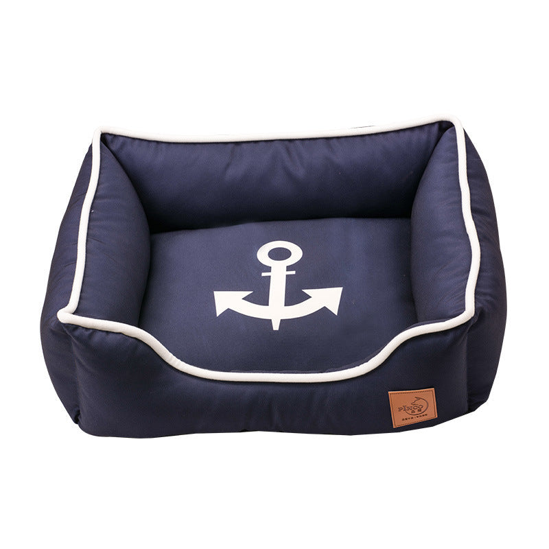 KFX-0546621 Washable Removable Pet Nest in Cloth - Rudder, Anchor, Compass Designs