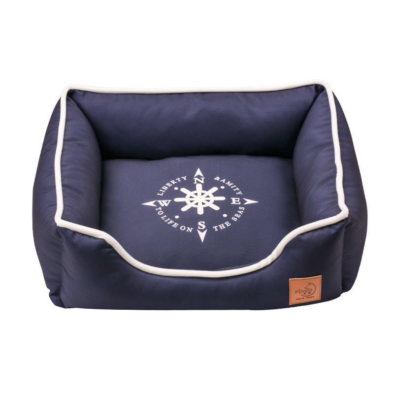 KFX-0546621 Washable Removable Pet Nest in Cloth - Rudder, Anchor, Compass Designs
