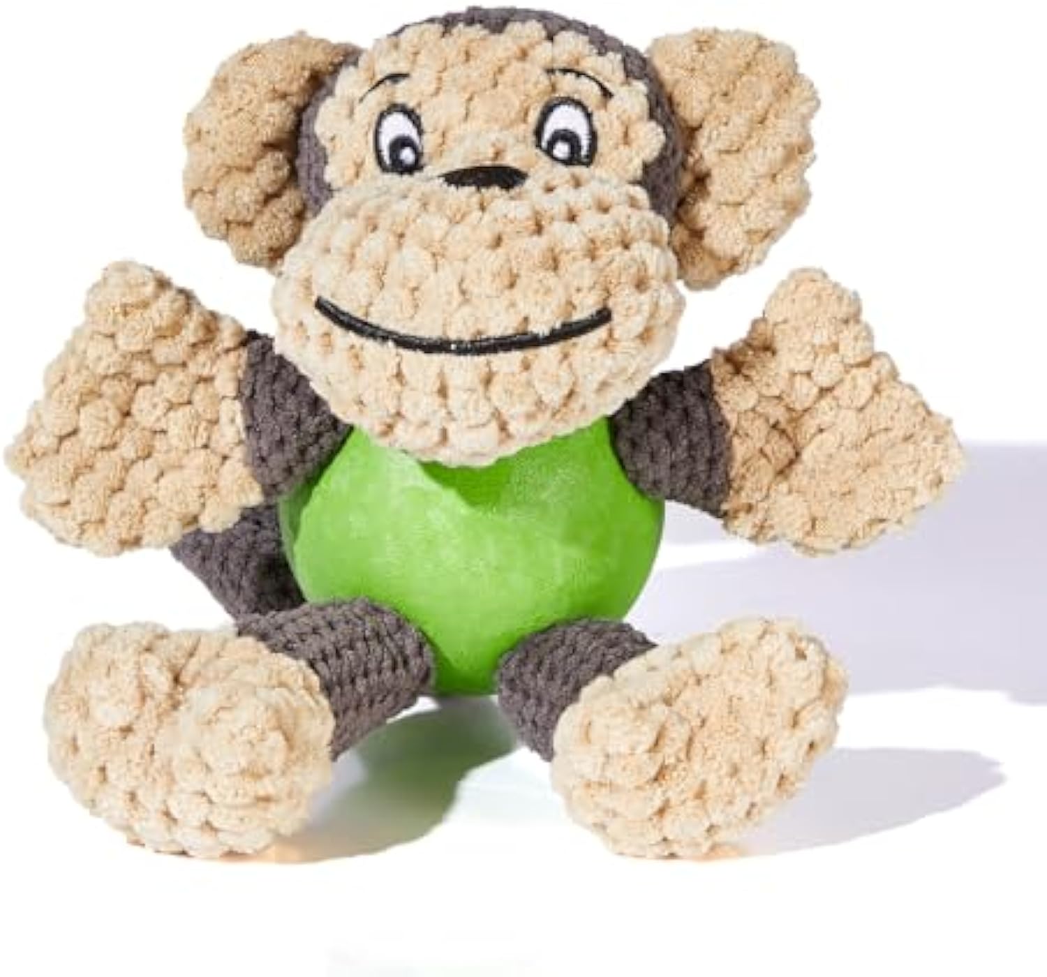 KFX-0548029 Squeaky Plush Monkey Dog Toy - Soft, Durable Chew Toy for Small to Medium Dogs, Ideal for Indoor and Outdoor Play