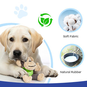 KFX-0548029 Squeaky Plush Monkey Dog Toy - Soft, Durable Chew Toy for Small to Medium Dogs, Ideal for Indoor and Outdoor Play