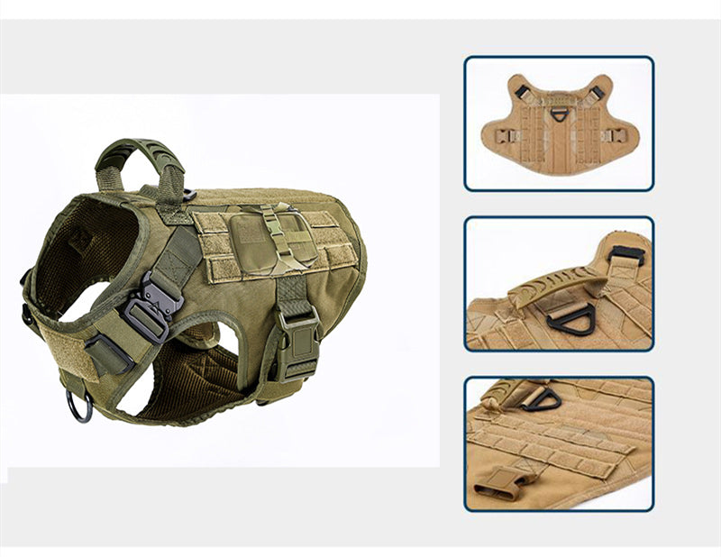 KFX-0548925 Medium Tactical Vest for Dogs - Unisex Nylon, Multiple Colors Available