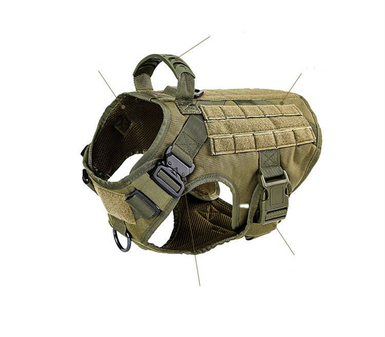 KFX-0548925 Medium Tactical Vest for Dogs - Unisex Nylon, Multiple Colors Available