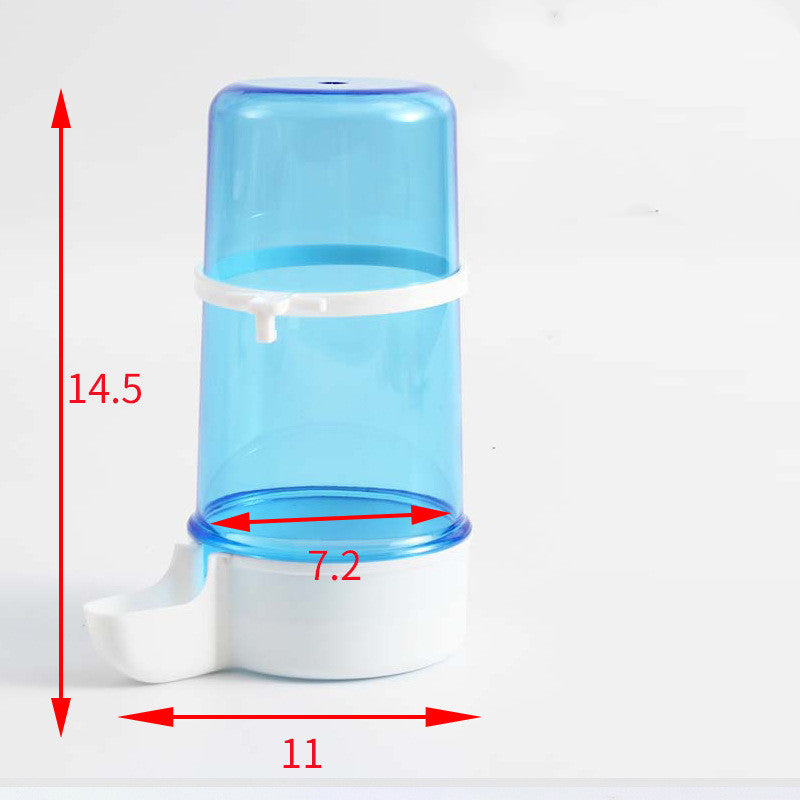 KFX-0550333 Large Blue and White PP Water Pipe for Birds, Ideal for Cages with 1-1.5cm Wire Spacing
