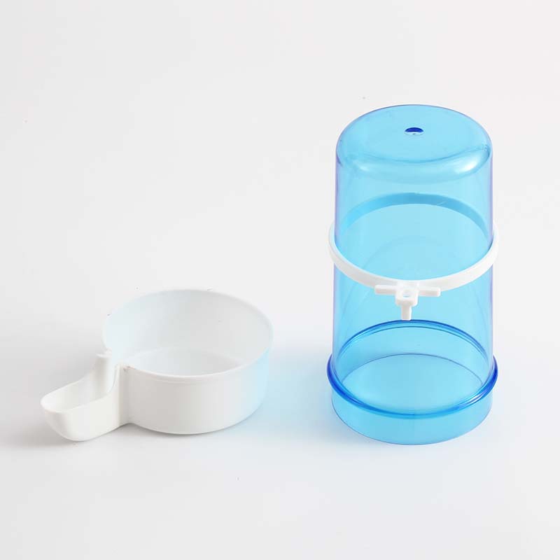 KFX-0550333 Large Blue and White PP Water Pipe for Birds, Ideal for Cages with 1-1.5cm Wire Spacing