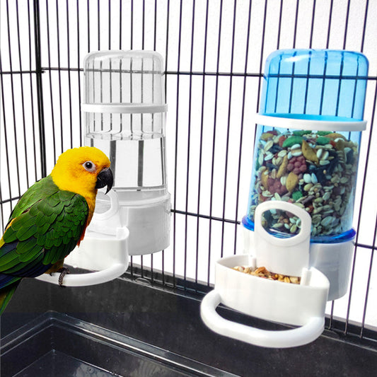 KFX-0550333 Large Blue and White PP Water Pipe for Birds, Ideal for Cages with 1-1.5cm Wire Spacing