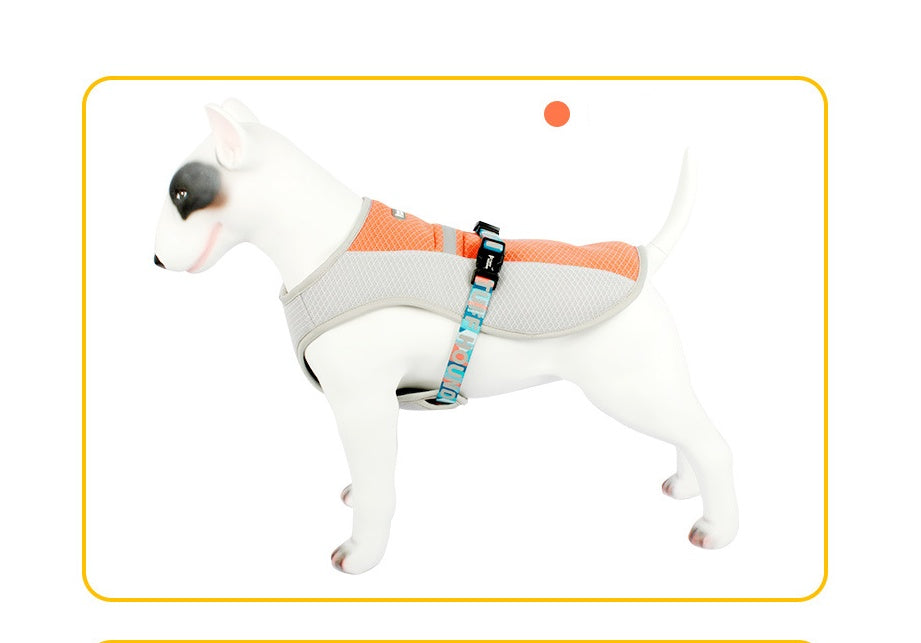 KFX-0550717 Cooling Vest for Dogs - Summer Heatproof Pet Clothing in Blue, Orange, Green, Sizes S-XL