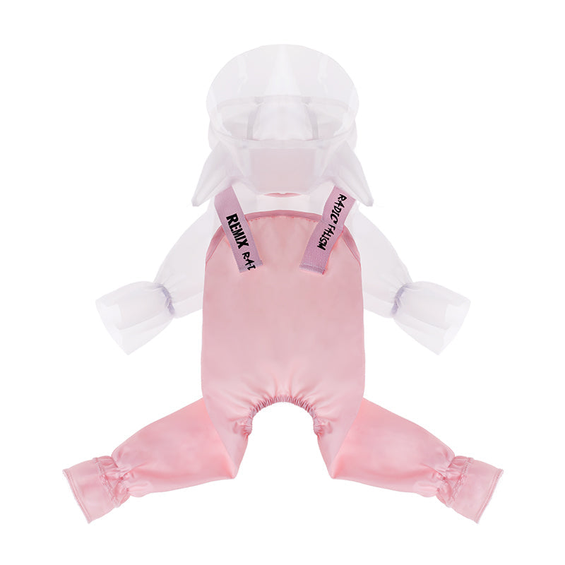 KFX-0552893 Splashproof Dog Raincoat with Horn Bib - Casual EVA Design