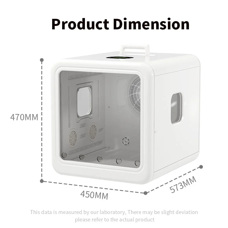 KFX-055379 Eco-Friendly 70L Automatic Pet Dryer Box with Disinfection Function - Quiet Hair Dryer for Cats and Small Animals