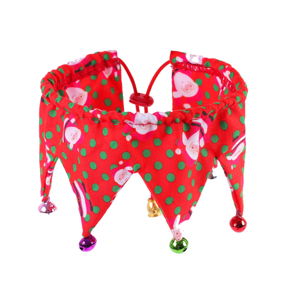 KFX-0554301 Adjustable Doodle Pattern Pet Collar with Bell for Cats - Neck Size 20-45cm