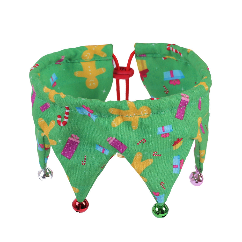 KFX-0554301 Adjustable Doodle Pattern Pet Collar with Bell for Cats - Neck Size 20-45cm
