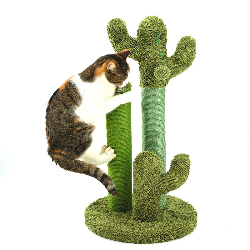 KFX-0555581 Plush Cat Scratching and Climbing Cactus Tree - 68CM & 53CM Height Options