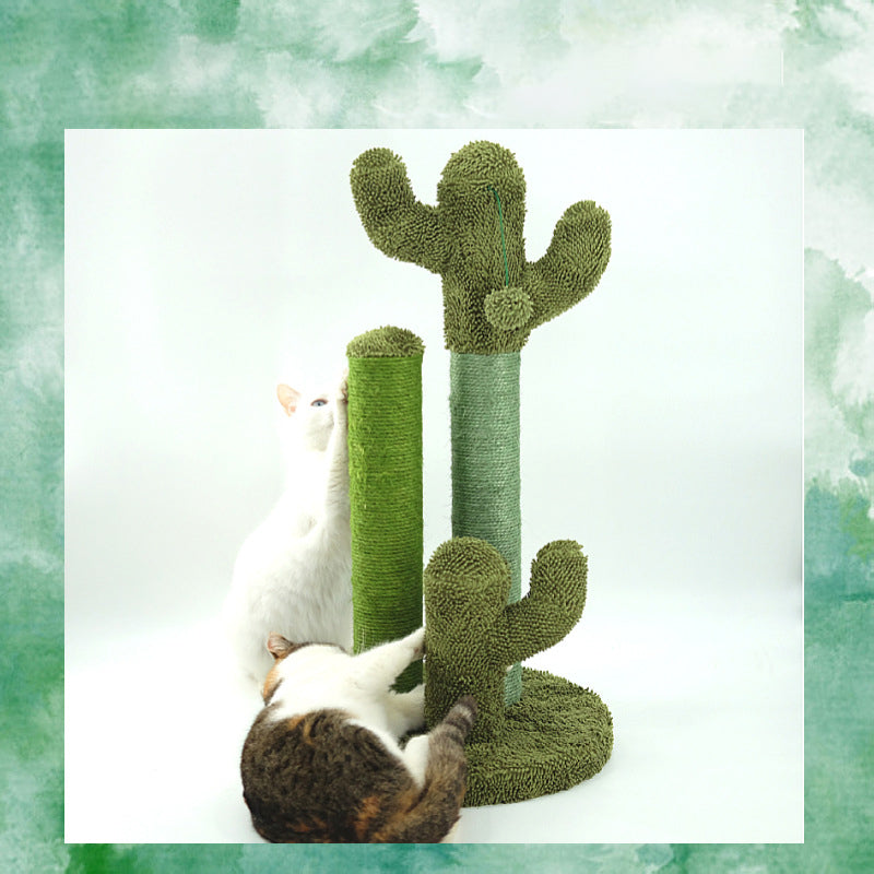 KFX-0555581 Plush Cat Scratching and Climbing Cactus Tree - 68CM & 53CM Height Options