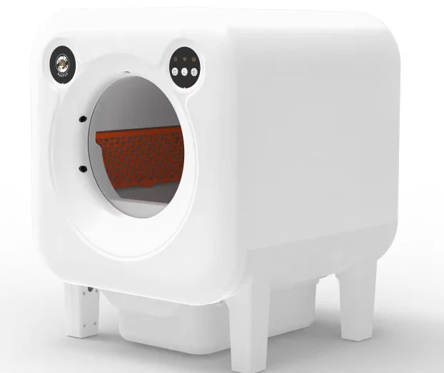 KFX-055571 Automatic Self-Cleaning Cat Litter Box with 68L Capacity - Durable Eco-Friendly Plastic Design