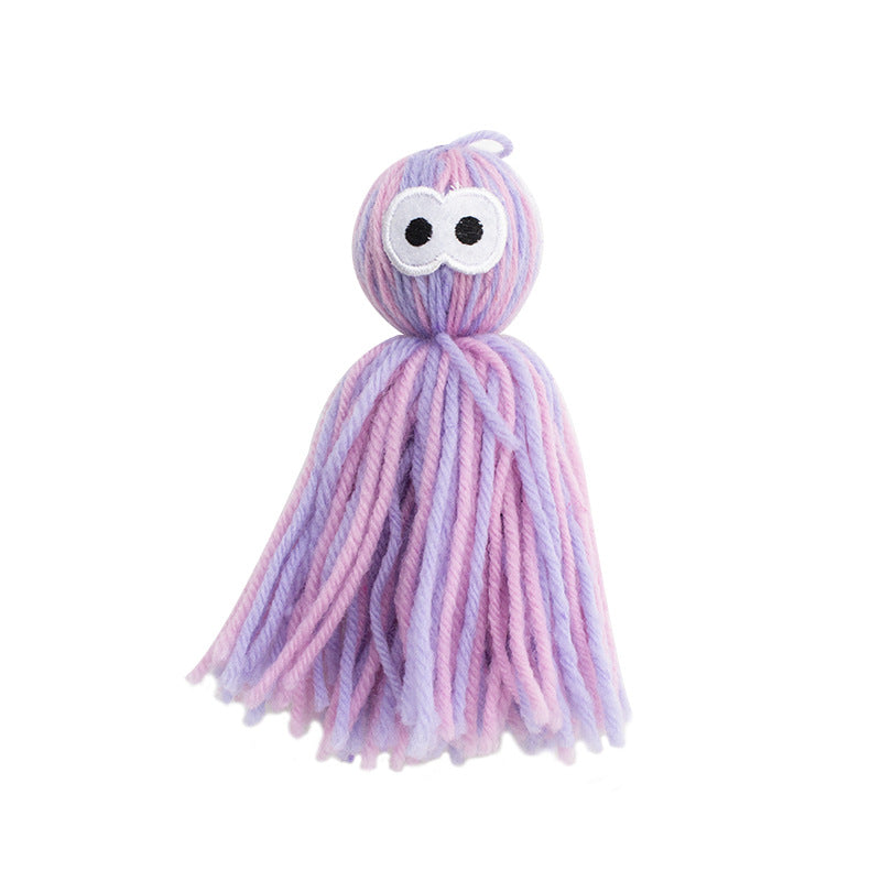 KFX-0557117 Bite-Resistant Woolen Yarn Ball Cat Toy in Assorted Colors