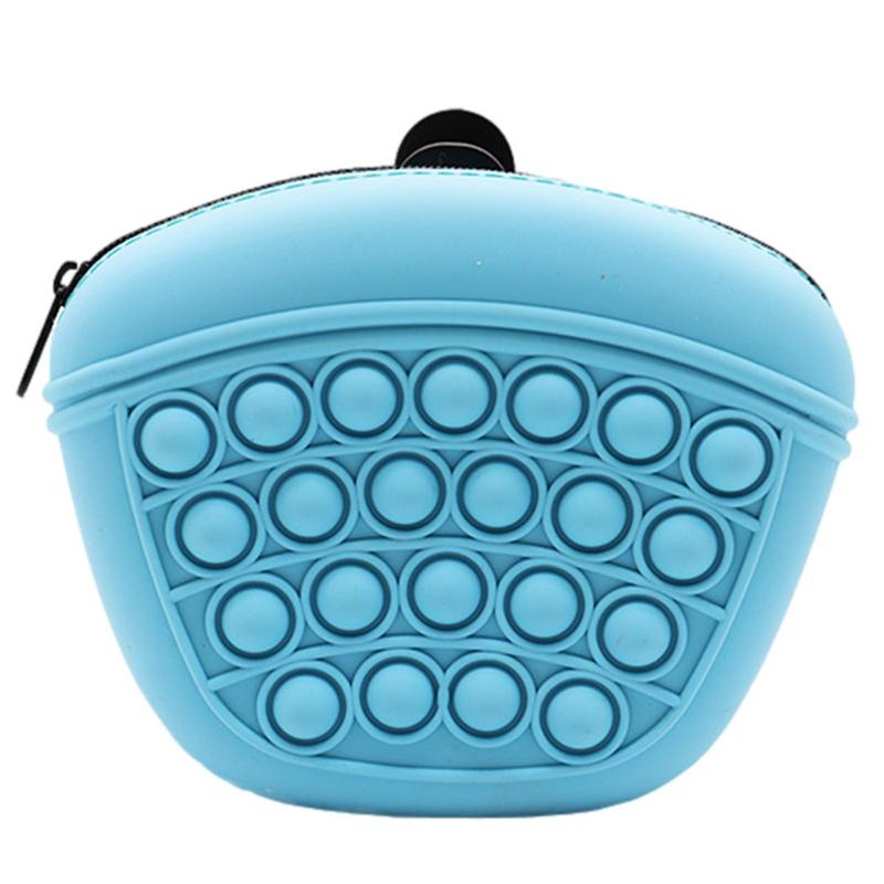 KFX-0559549 Silicone Dog Treat Pouch - Portable Waist Pack for Pet Training, Washable Food Storage with Clip