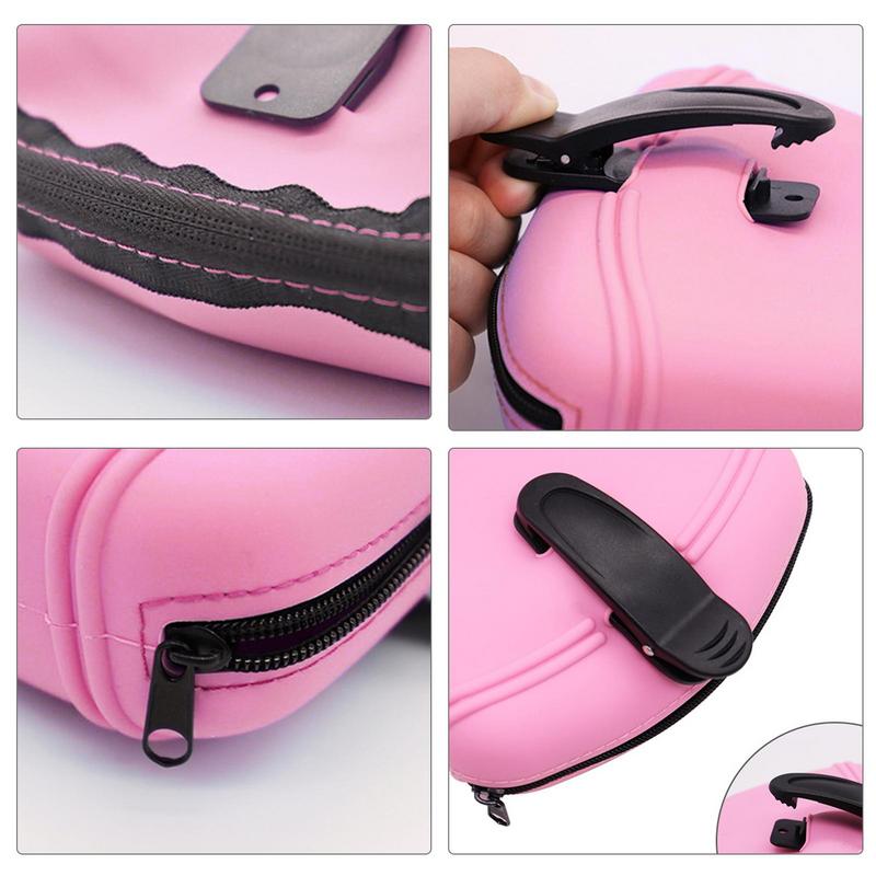 KFX-0559549 Silicone Dog Treat Pouch - Portable Waist Pack for Pet Training, Washable Food Storage with Clip