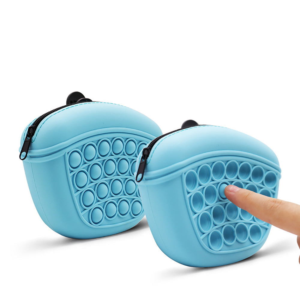 KFX-0559549 Silicone Dog Treat Pouch - Portable Waist Pack for Pet Training, Washable Food Storage with Clip