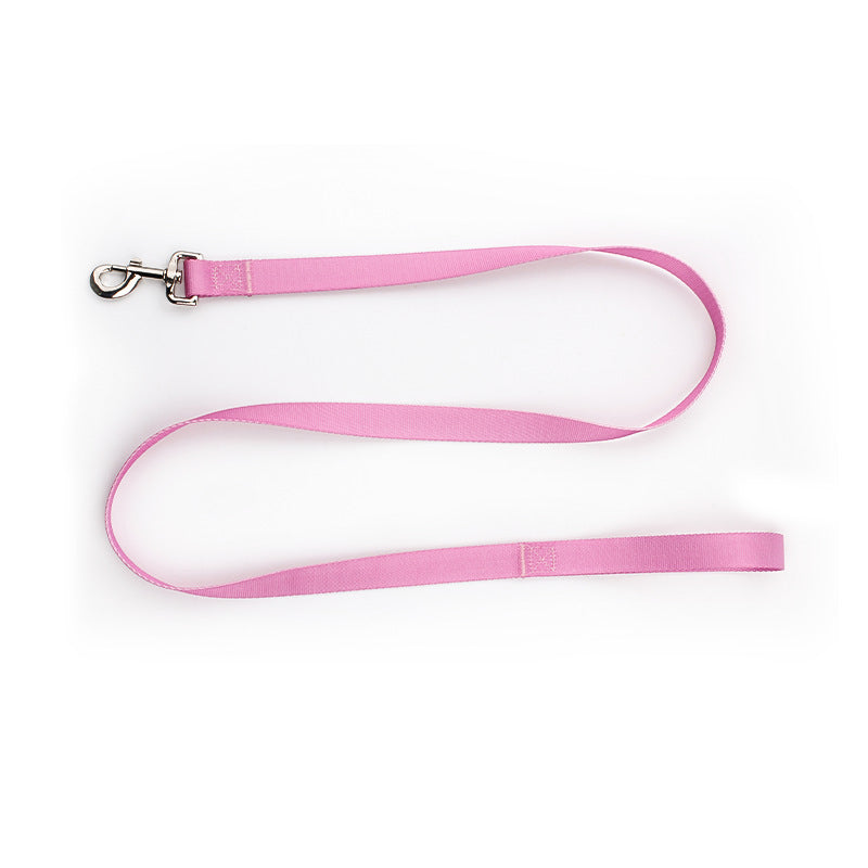KFX-0561853 Nylon Pet Collar and Traction Rope Set in Vibrant Gradient Colors