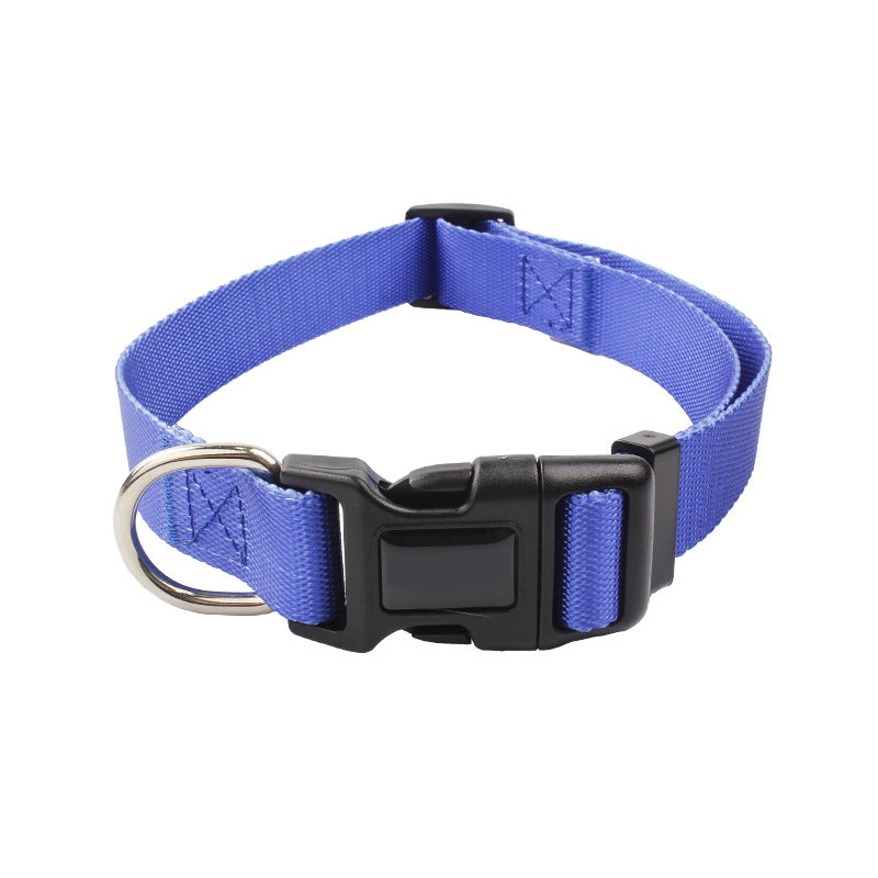 KFX-0561853 Nylon Pet Collar and Traction Rope Set in Vibrant Gradient Colors