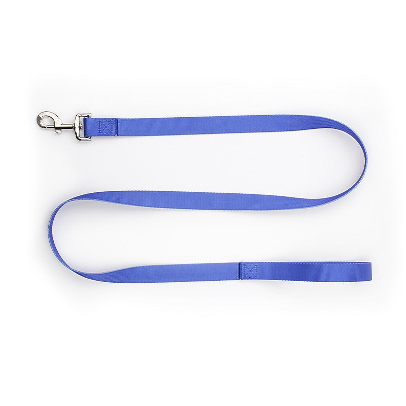 KFX-0561853 Nylon Pet Collar and Traction Rope Set in Vibrant Gradient Colors