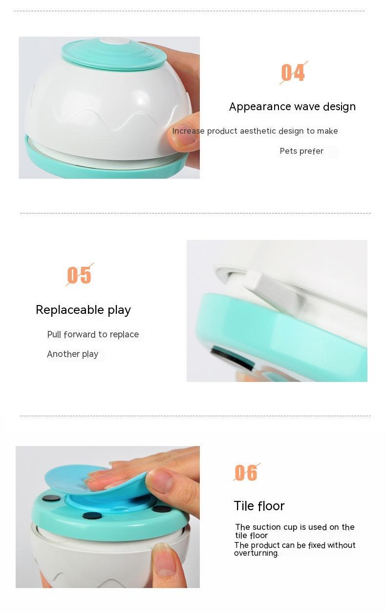 KFX-0562877 Smart Electric Cat Turntable Toy with Adjustable Speed and LED Light
