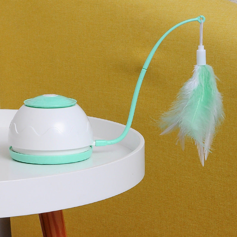 KFX-0562877 Smart Electric Cat Turntable Toy with Adjustable Speed and LED Light