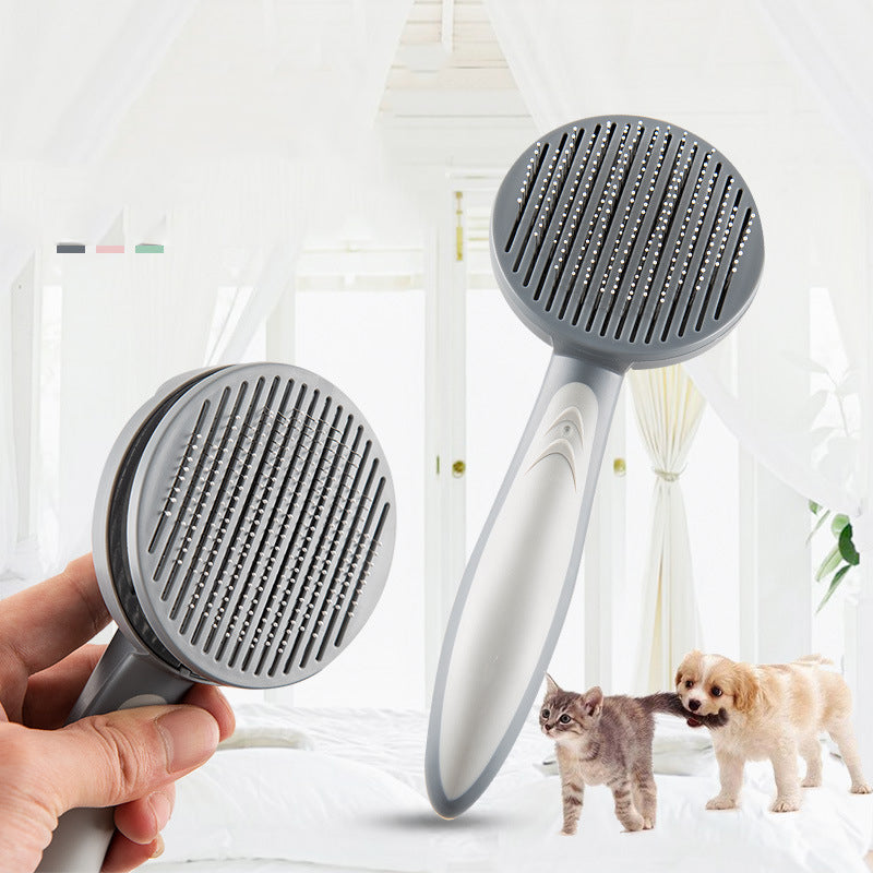 KFX-0563645 Self-Cleaning Slicker Brush for Cats and Small to Medium Dogs - Eco-Friendly Grooming Tool