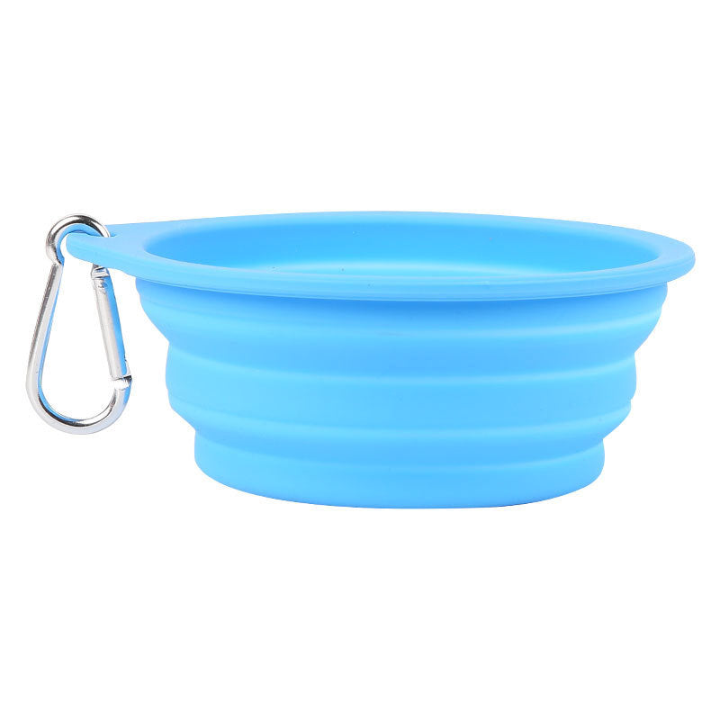 KFX-0564029 Portable Silicone Folding Dog Bowl for Drinking and Eating - Dual-purpose Pet Basin in Various Colors