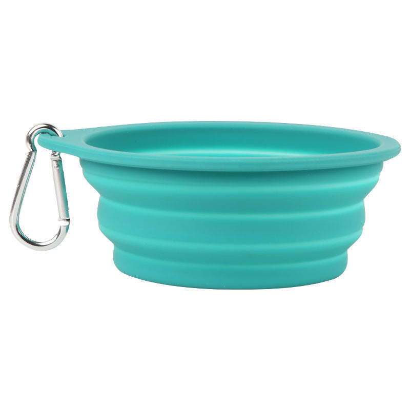 KFX-0564029 Portable Silicone Folding Dog Bowl for Drinking and Eating - Dual-purpose Pet Basin in Various Colors