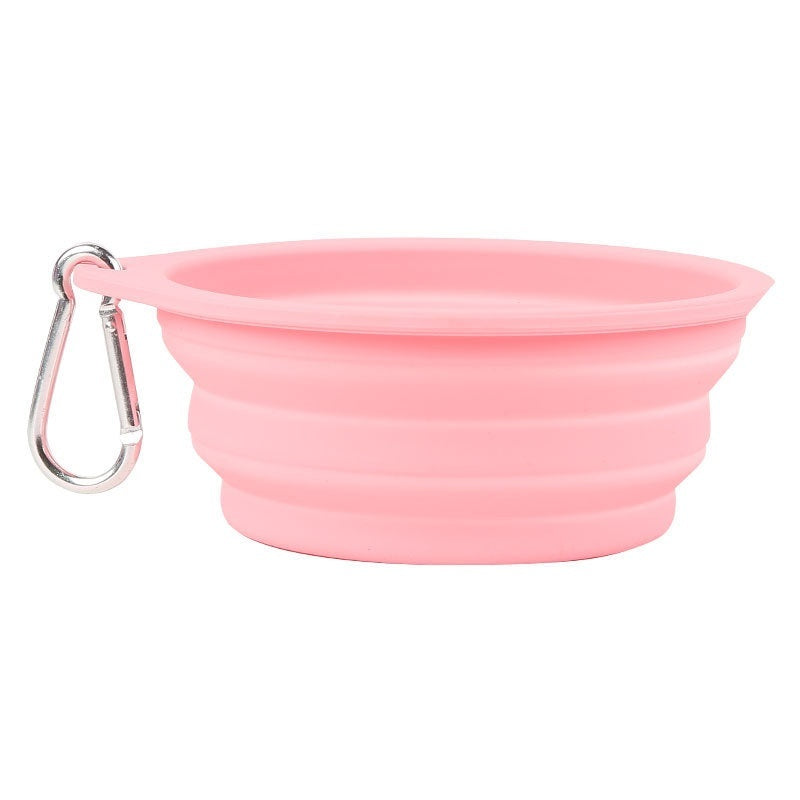 KFX-0564029 Portable Silicone Folding Dog Bowl for Drinking and Eating - Dual-purpose Pet Basin in Various Colors