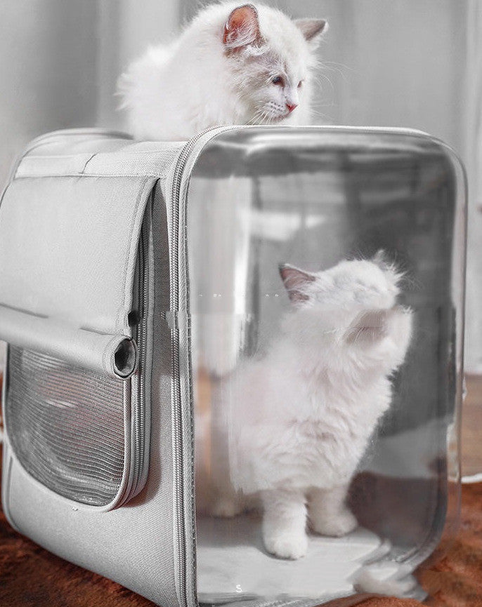 KFX-0564285 Space Capsule Portable Cat Carrier - Breathable Pet Bag, Lightweight & Medium Hardness, Multiple Colors
