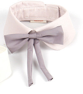 KFX-0565437 Charming Floral Bow Tie Collar for Pets in Green, Pink, and White