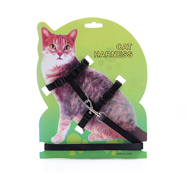 KFX-0567101 Adjustable Cat Chest Sling with 1.2m Nylon Leash for Secure Outdoor Exploration