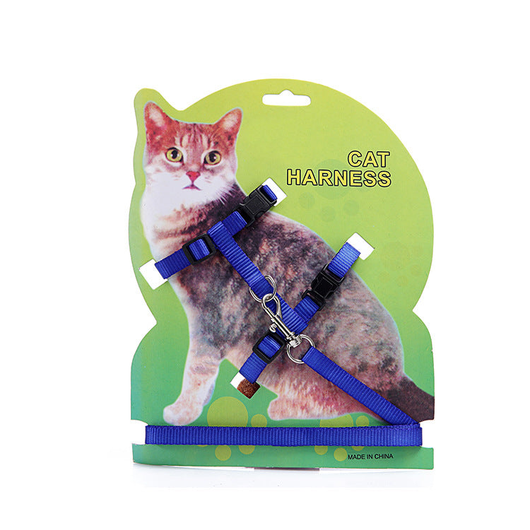 KFX-0567101 Adjustable Cat Chest Sling with 1.2m Nylon Leash for Secure Outdoor Exploration