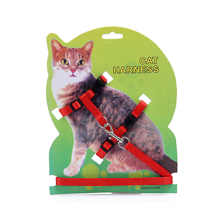 KFX-0567101 Adjustable Cat Chest Sling with 1.2m Nylon Leash for Secure Outdoor Exploration