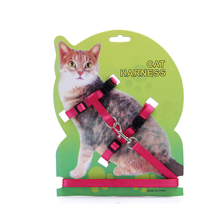 KFX-0567101 Adjustable Cat Chest Sling with 1.2m Nylon Leash for Secure Outdoor Exploration