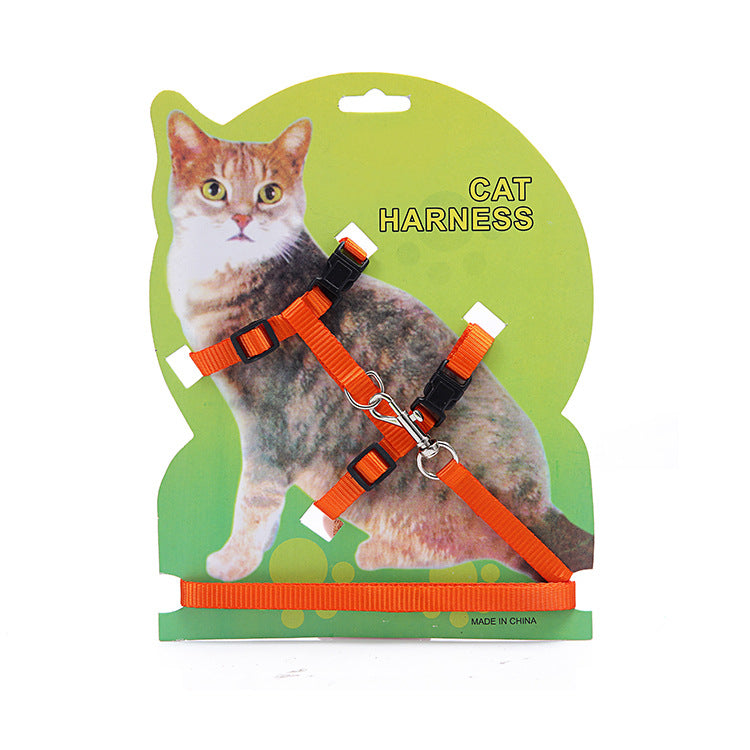 KFX-0567101 Adjustable Cat Chest Sling with 1.2m Nylon Leash for Secure Outdoor Exploration