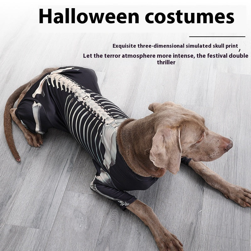 KFX-0568381 Comfortable Black Transformation Dress for Pet Dogs - Halloween Costume, Sizes XL to 3XL